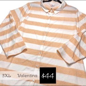 3XL Valentina Button up shirt with collar